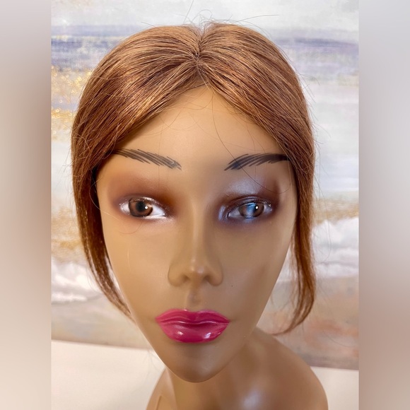 💯% 10” HUMAN Hair, center part, Brown/Auburn - Picture 5 of 9